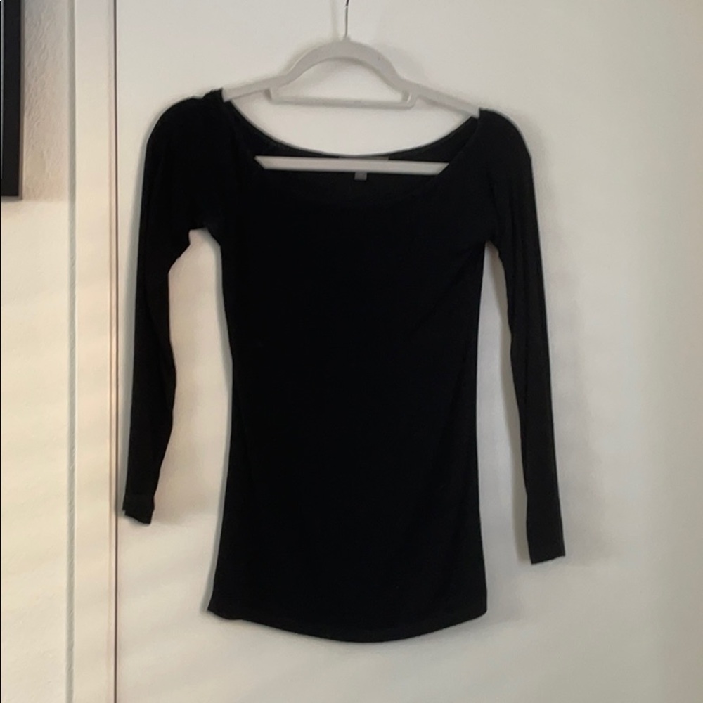 black off the shoulder long sleeve